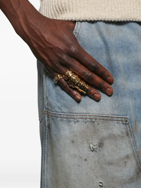 MM6 Maison Margiela chain-detail engraved ring