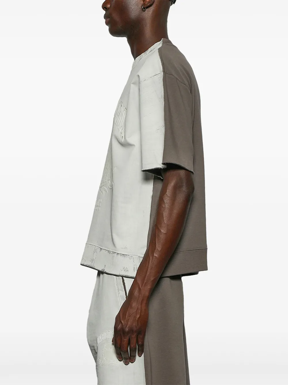 MM6 Maison Margiela T-shirt met geborduurd logo Beige