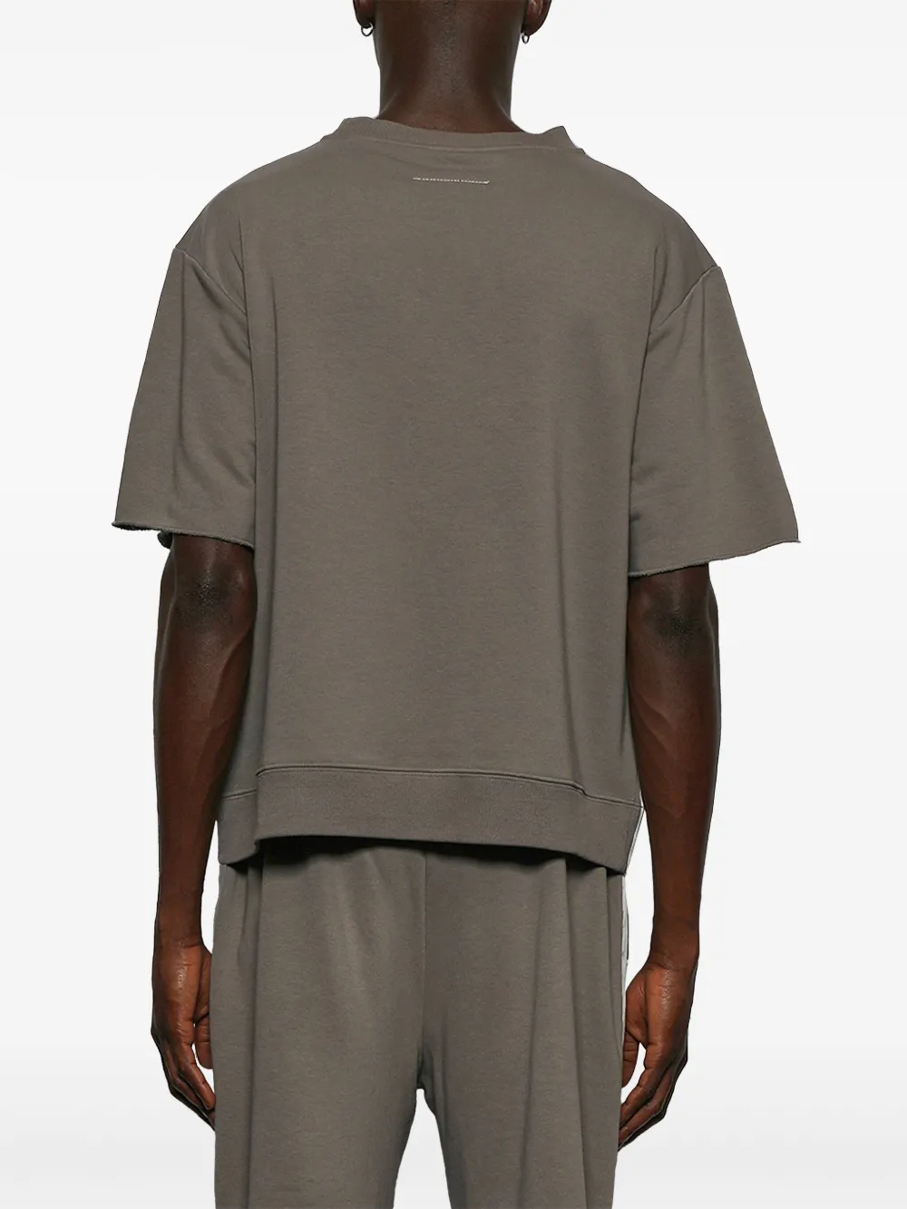 MM6 Maison Margiela T-shirt met geborduurd logo Beige