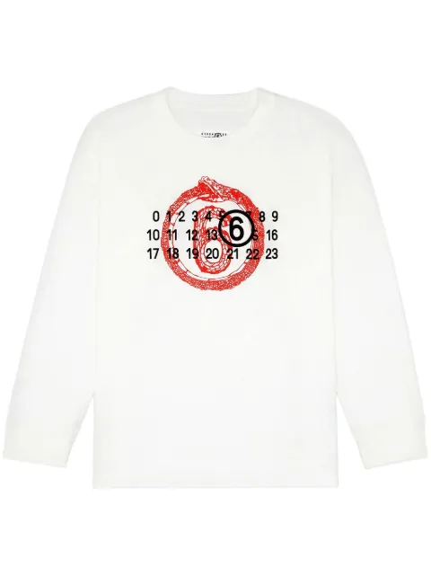 MM6 Maison Margiela تيشيرت بنقش أرقام
