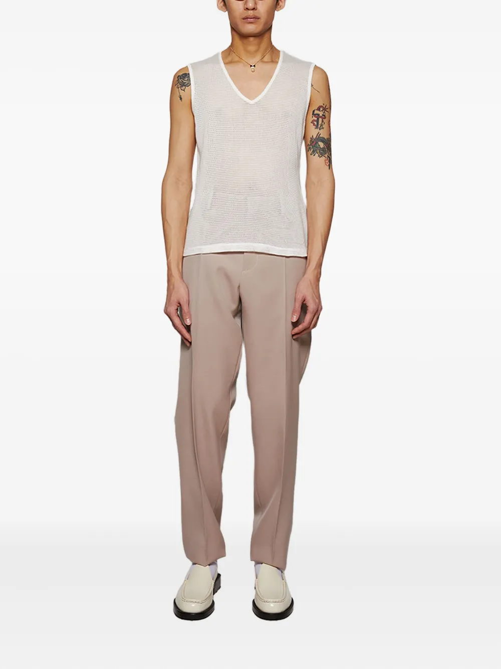 MM6 Maison Margiela Mesh tanktop - Wit