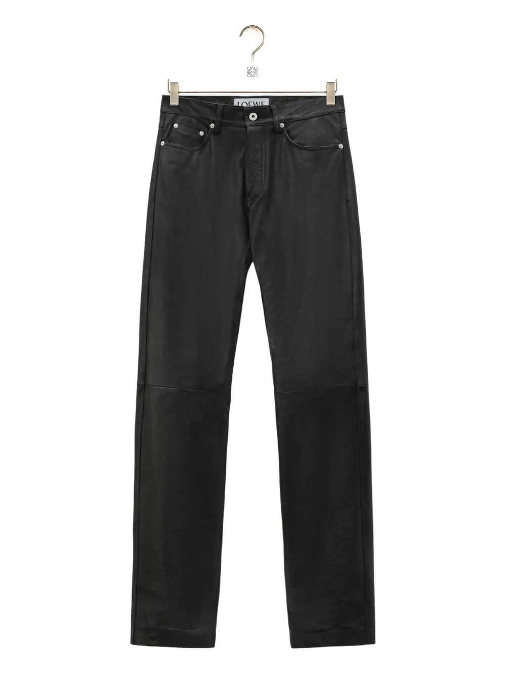 Loewe Leather-panel Trousers In Black