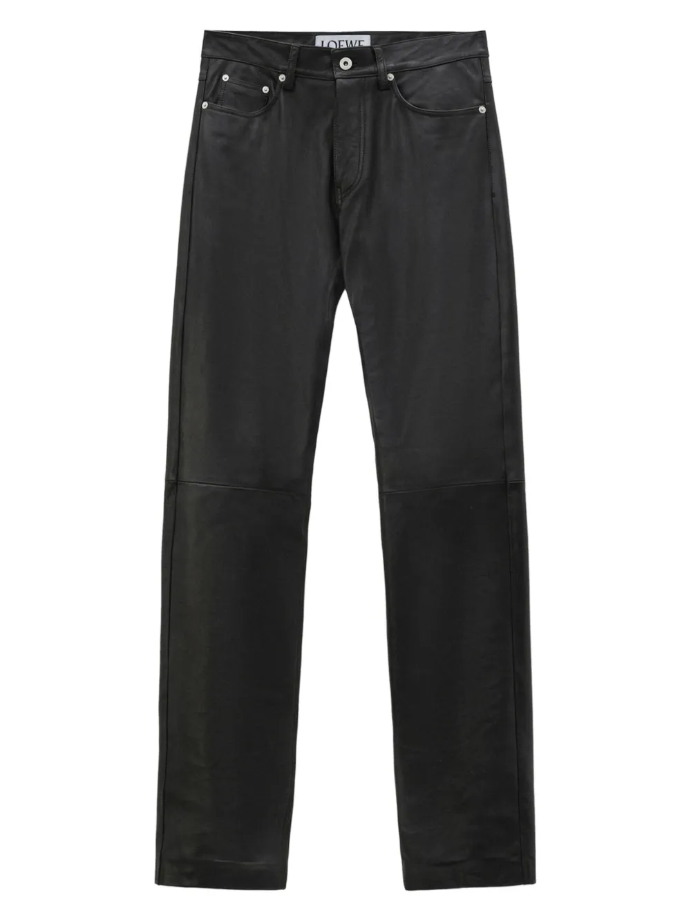 LOEWE leather-panel trousers | Black | Image 1