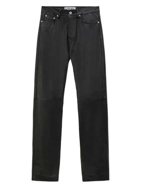 LOEWE leather-panel trousers