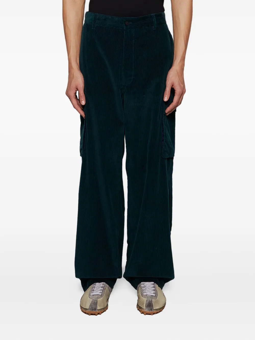 Givenchy Cargo Pants In Corduroy In Blue