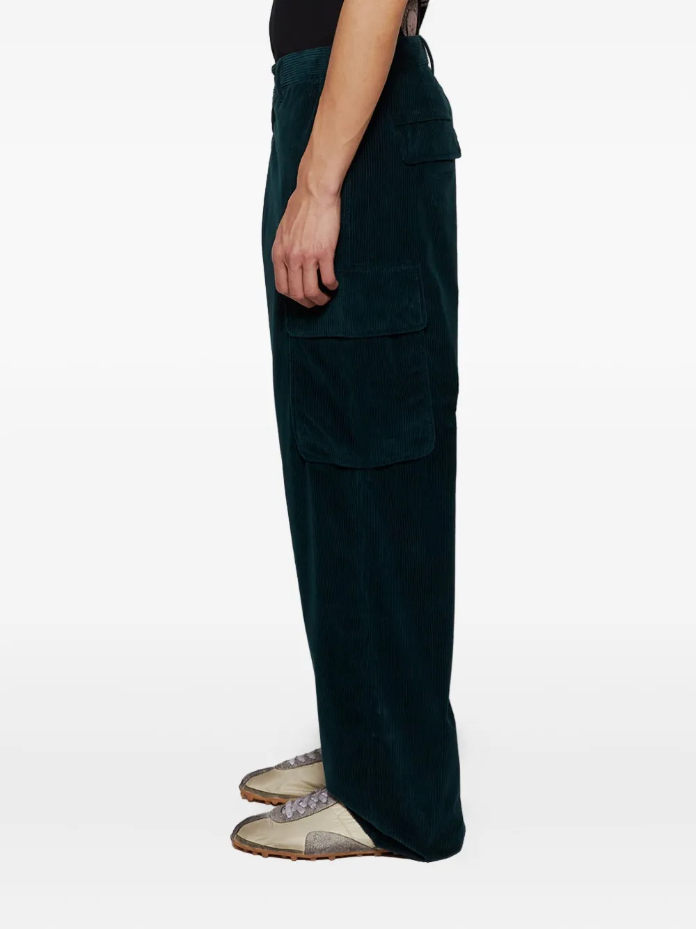Givenchy Cargo Pants In Corduroy In Blue
