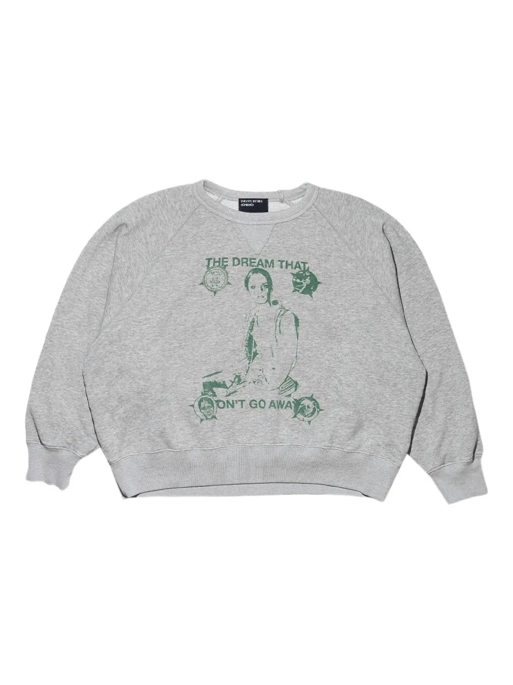 The Dream that Won't Go Away raglan printed sweatshirt