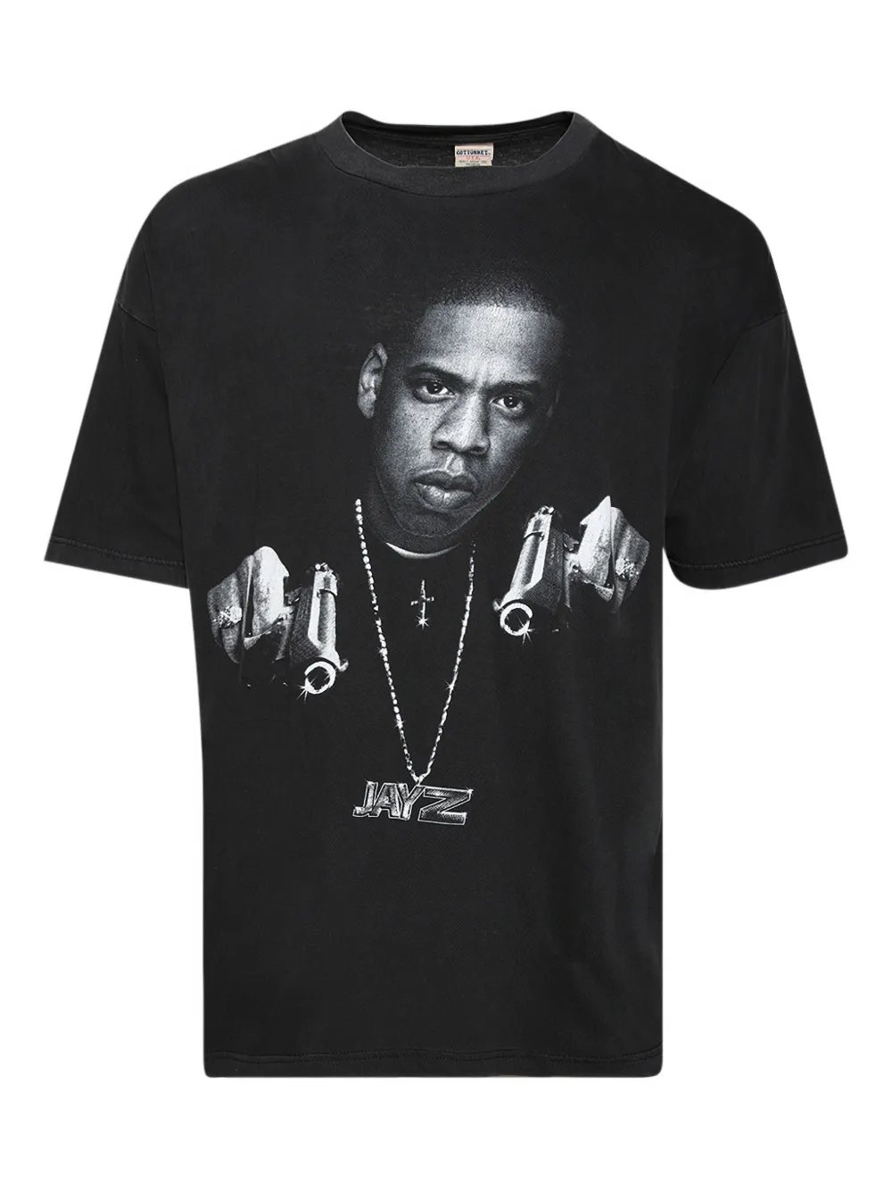 EARTHLING VIP jay-z portrait t-shirt | Black | Image 1