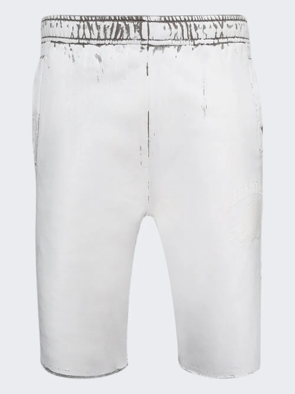 MM6 Maison Margiela two-tone frayed shorts | Neutrals | Image 1