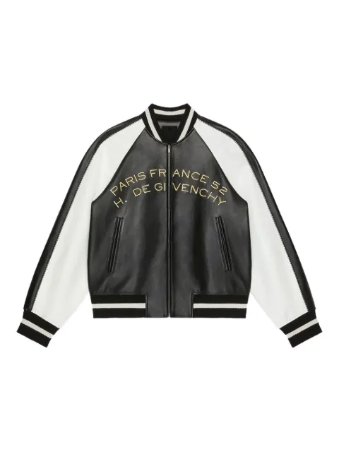 Givenchy Giacca Varsity in nappa con ricami