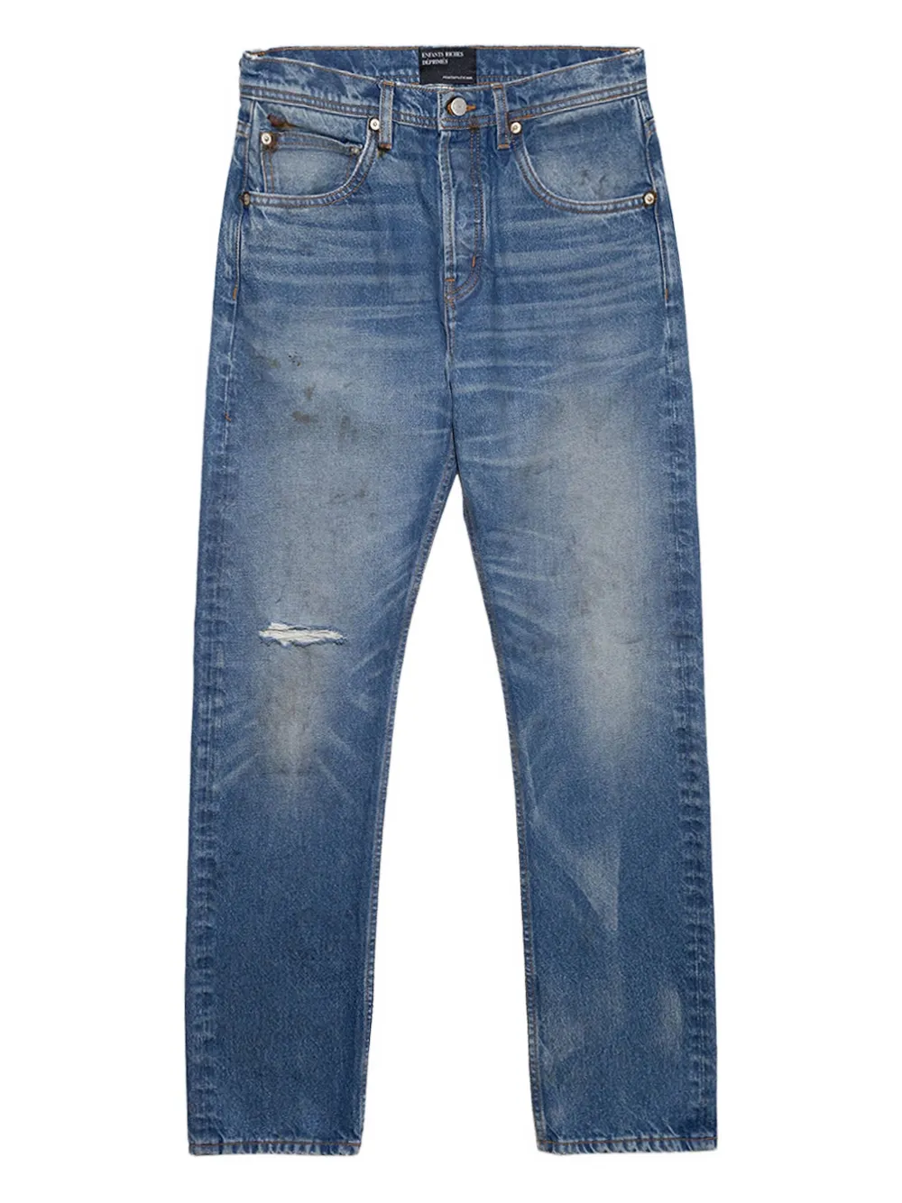 Enfants Riches Déprimés distressed straight-leg jeans - ブルー Enfants Riches Déprimés distressed straight-leg jeans - ブルー