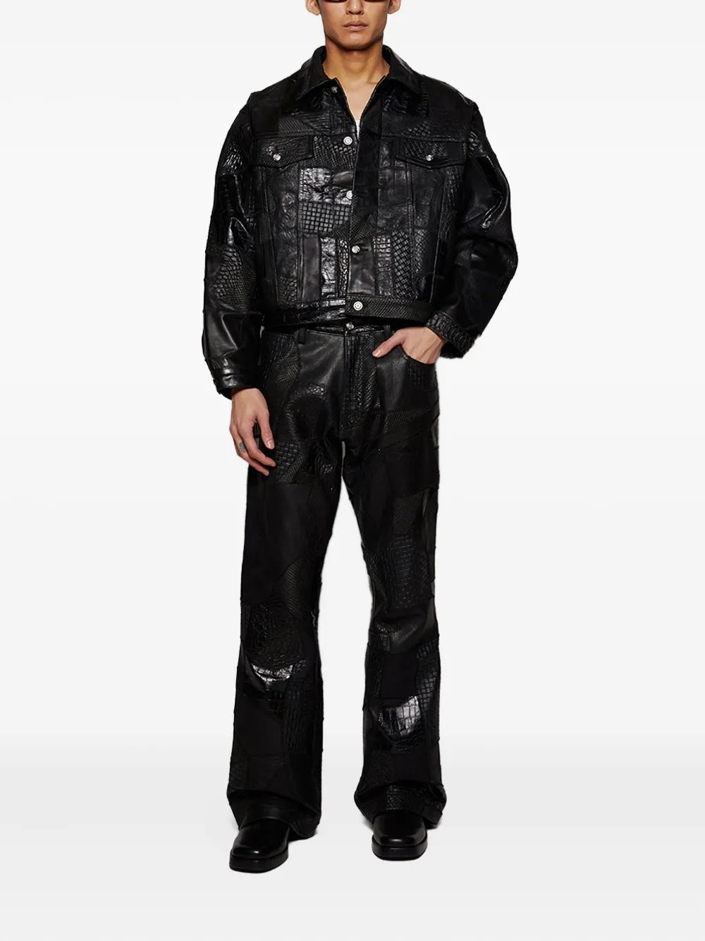 EARTHLING VIP Body Shop patchwork leather jacket | Leather Jackets | Image 2