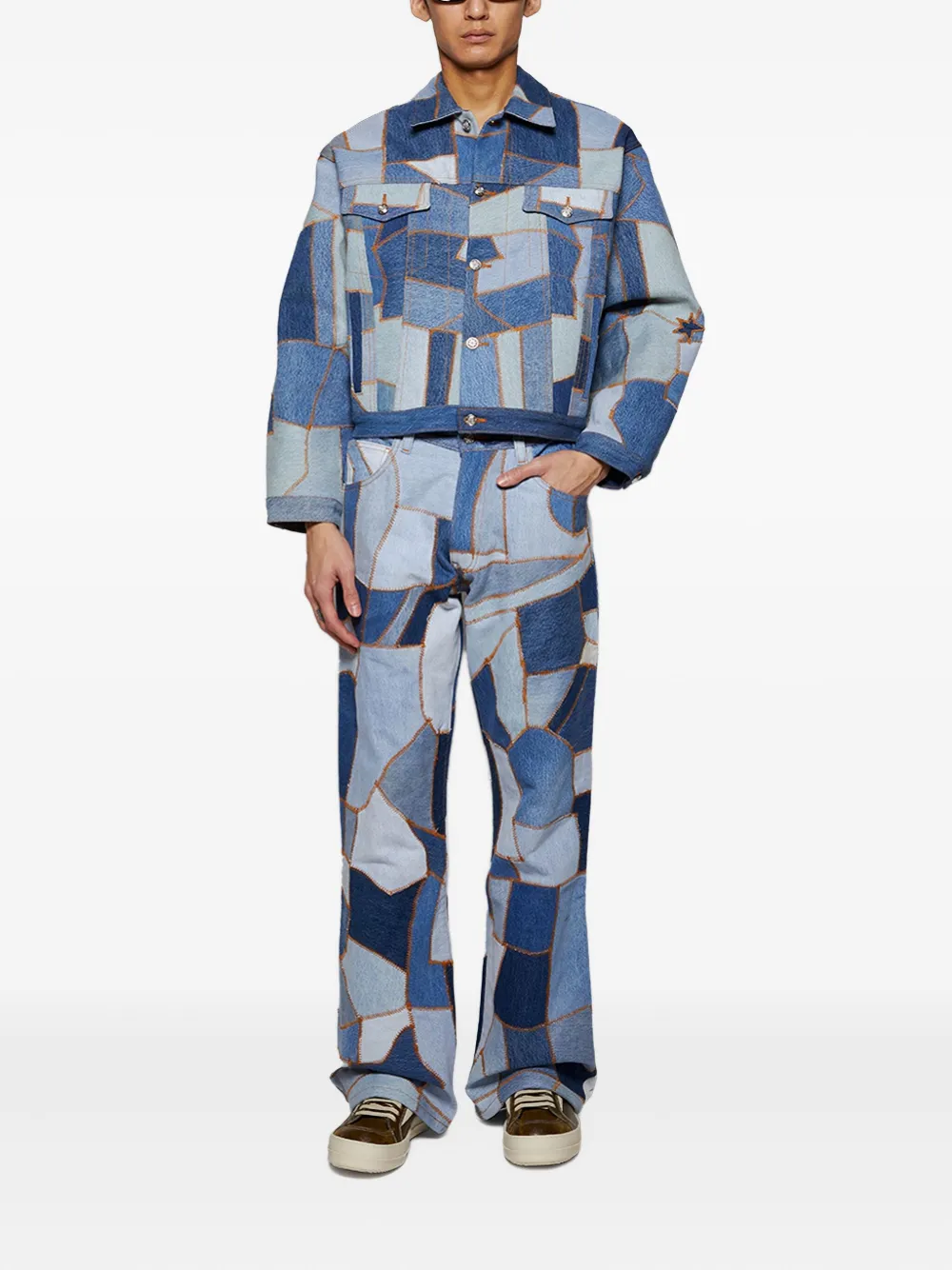 EARTHLING VIP veste en jean à design patchwork | Vestes en jean | Image 2