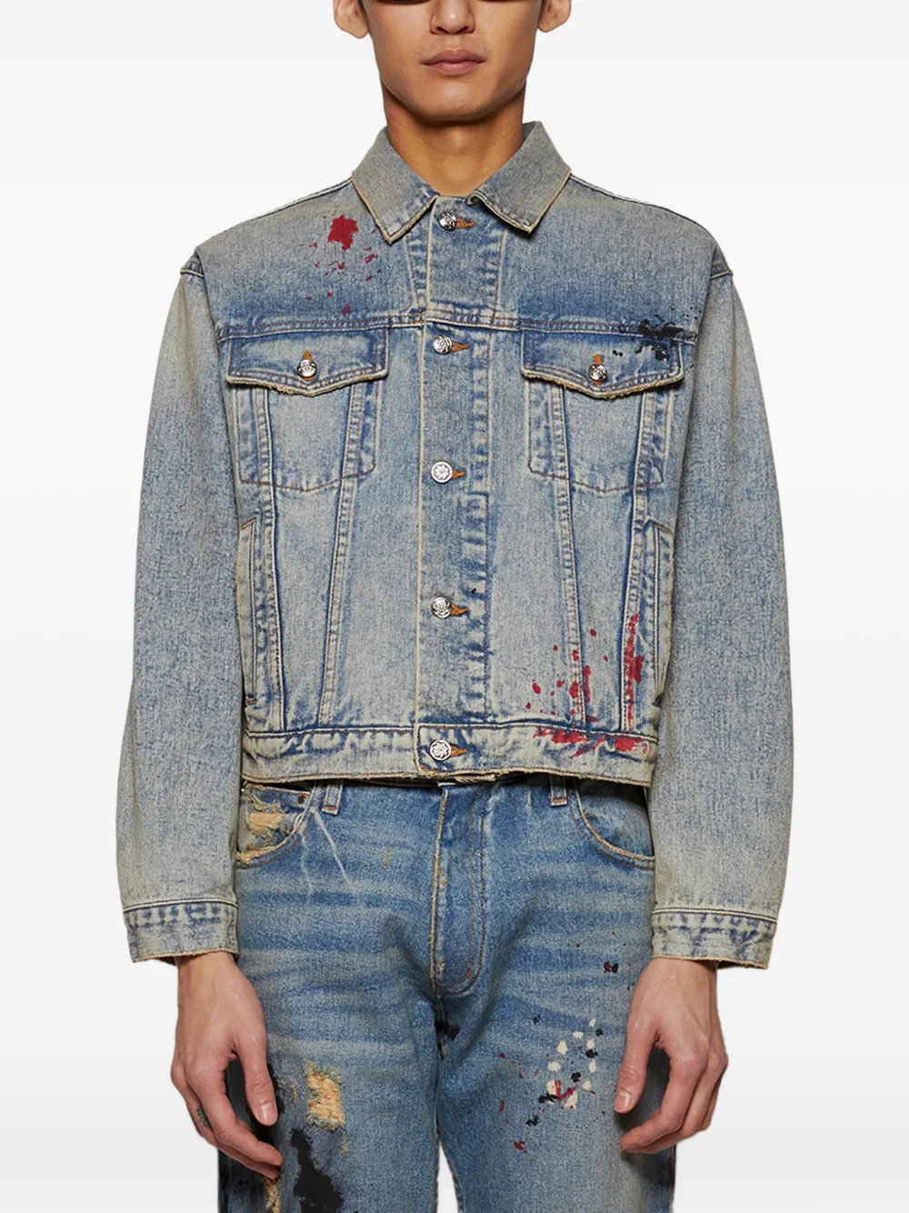 EARTHLING VIP Oil Change denim jack Blauw