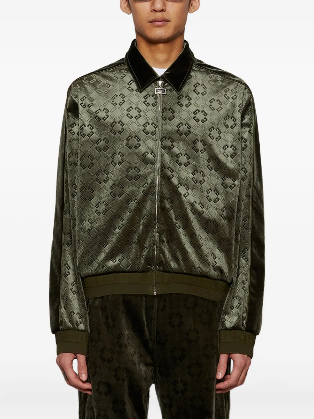 Givenchy 4G fluwelen bomberjack Groen