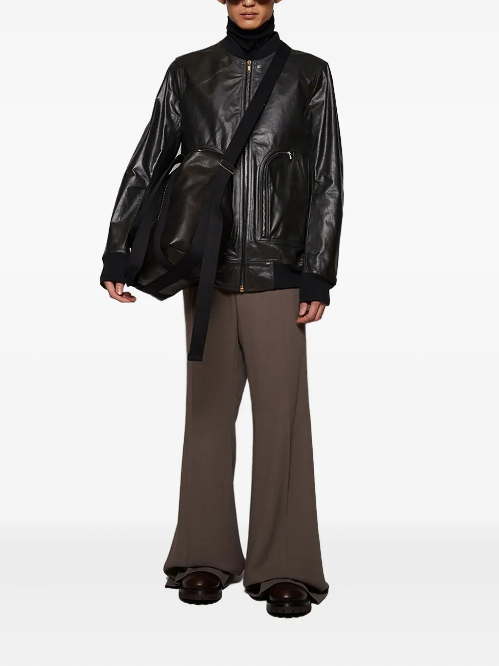 Rick Owens zip-up leather jacket | Leather Jackets | Image 2