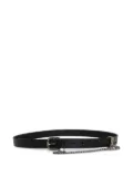 Enfants Riches Déprimés Simple Rose chain-detailed leather belt - Black