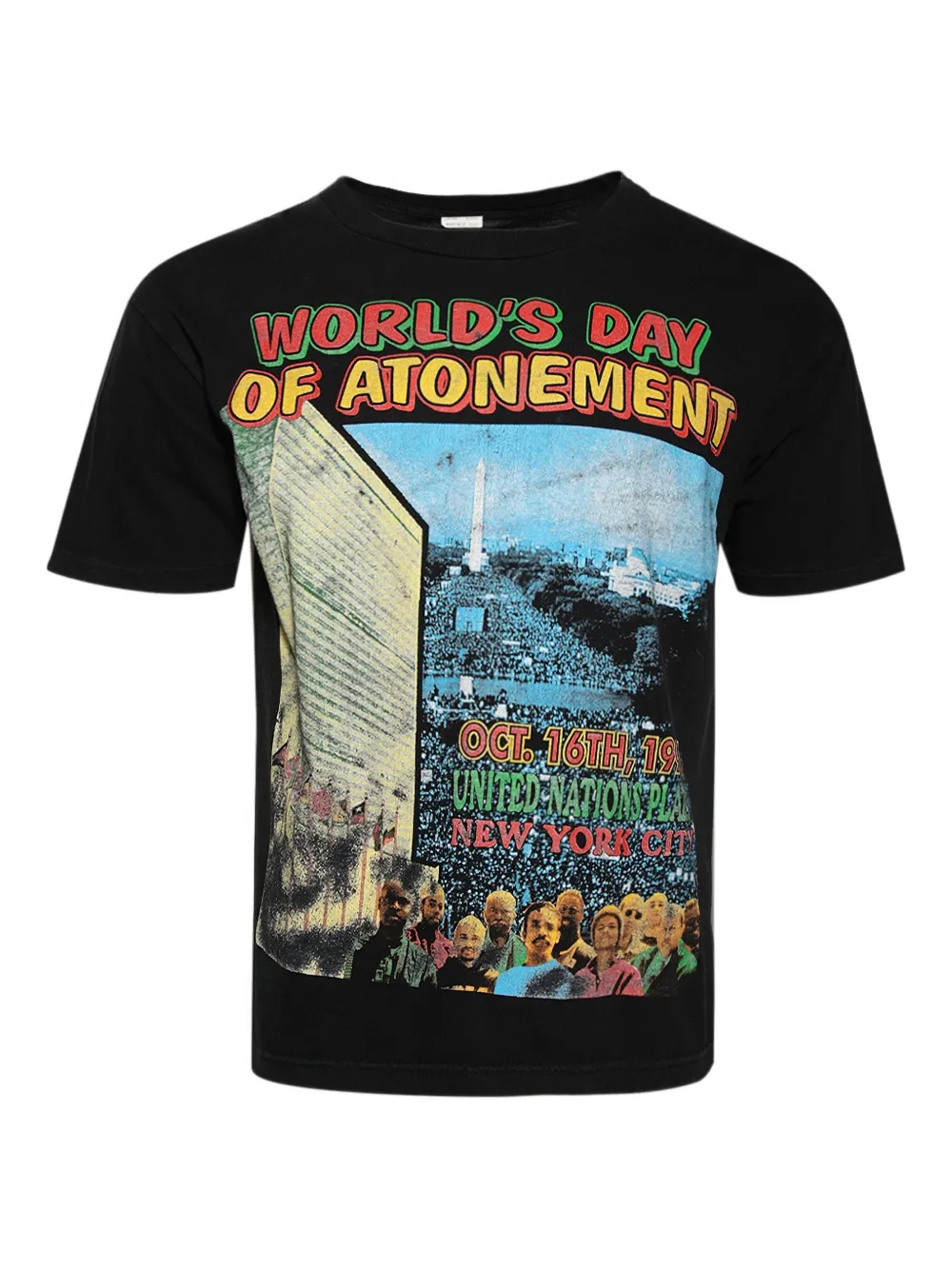 EARTHLING VIP T-shirt met grafische print Zwart