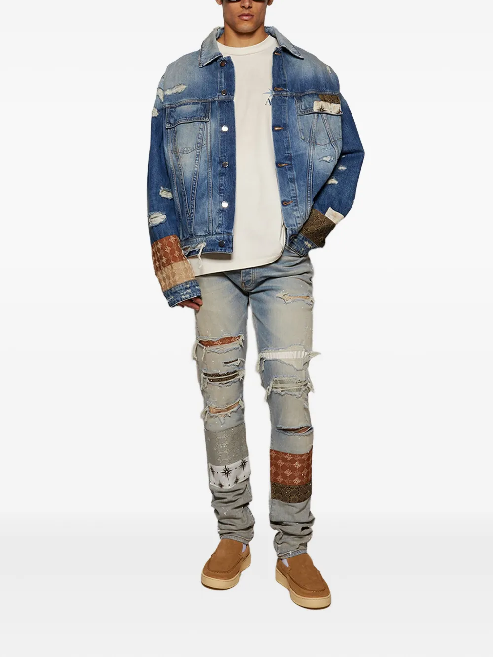 AMIRI MA Quad patchwork denim jacket | Denim Jackets | Image 2