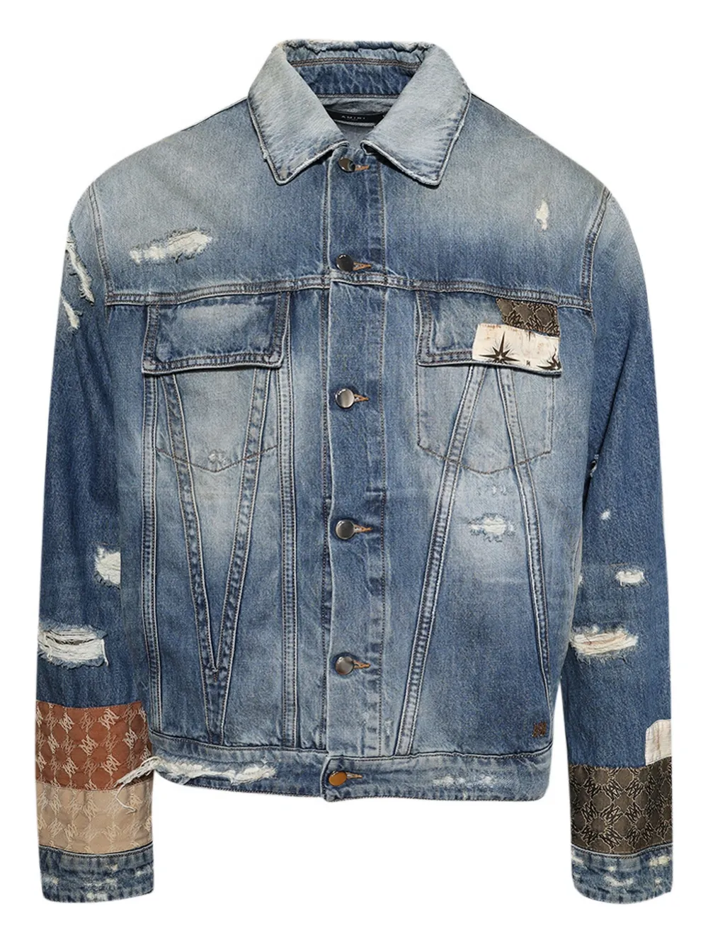 AMIRI MA Quad patchwork denim jacket | Blue | Image 1