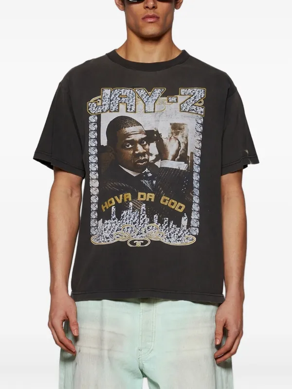 EARTHLING VIP Jay-Z Portrait Cotton T-shirt | FARFETCH