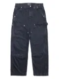 Enfants Riches Déprimés knee-patch striped-pattern pants - Black