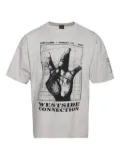EARTHLING VIP hand-graphic westside connection t-shirt - Grey