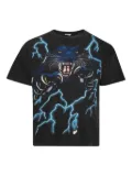EARTHLING VIP panther lightning t-shirt - Black