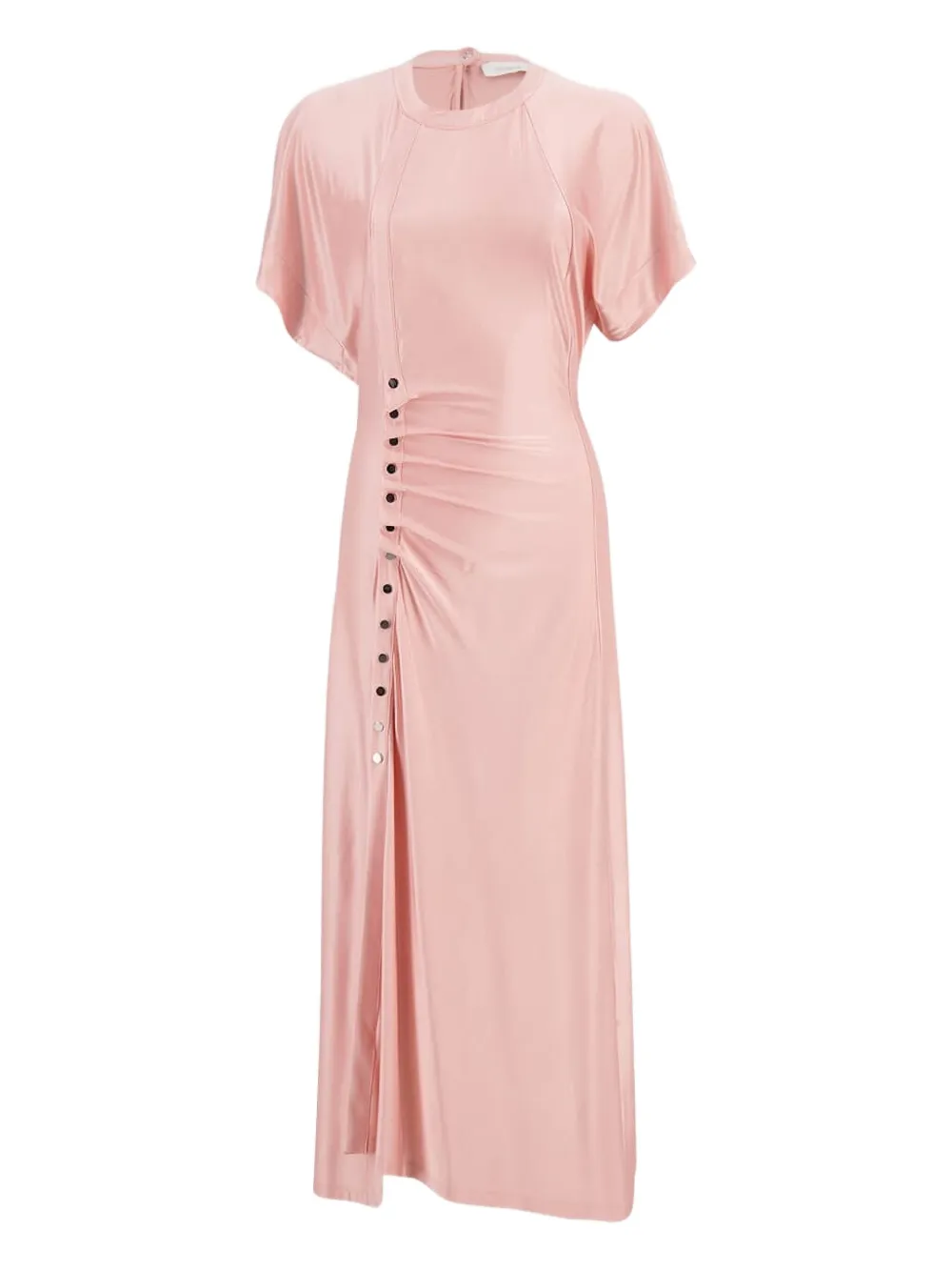 Rabanne Gedrapeerde maxi-jurk Roze