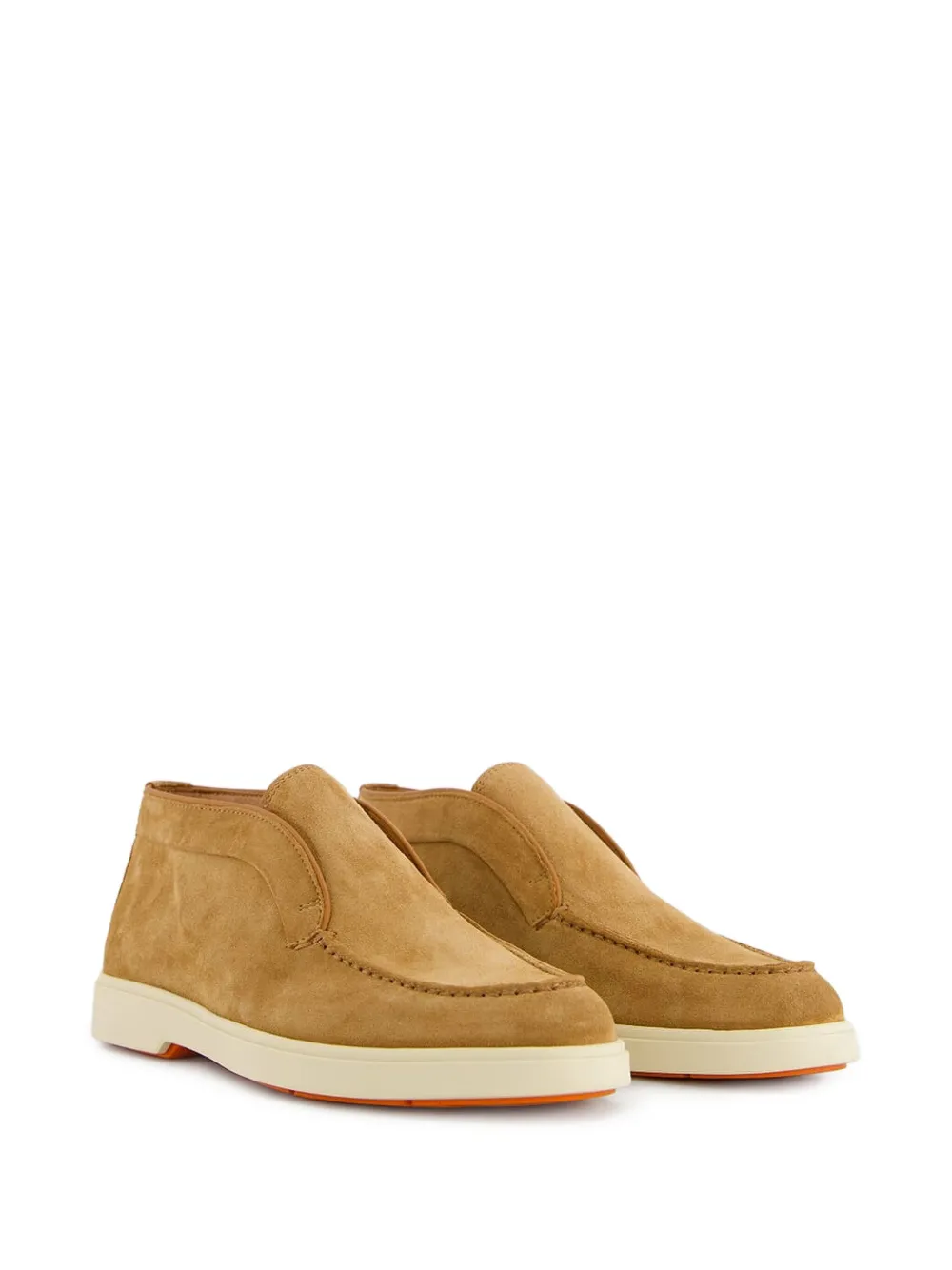 Santoni suede slip-on boots Neutrals