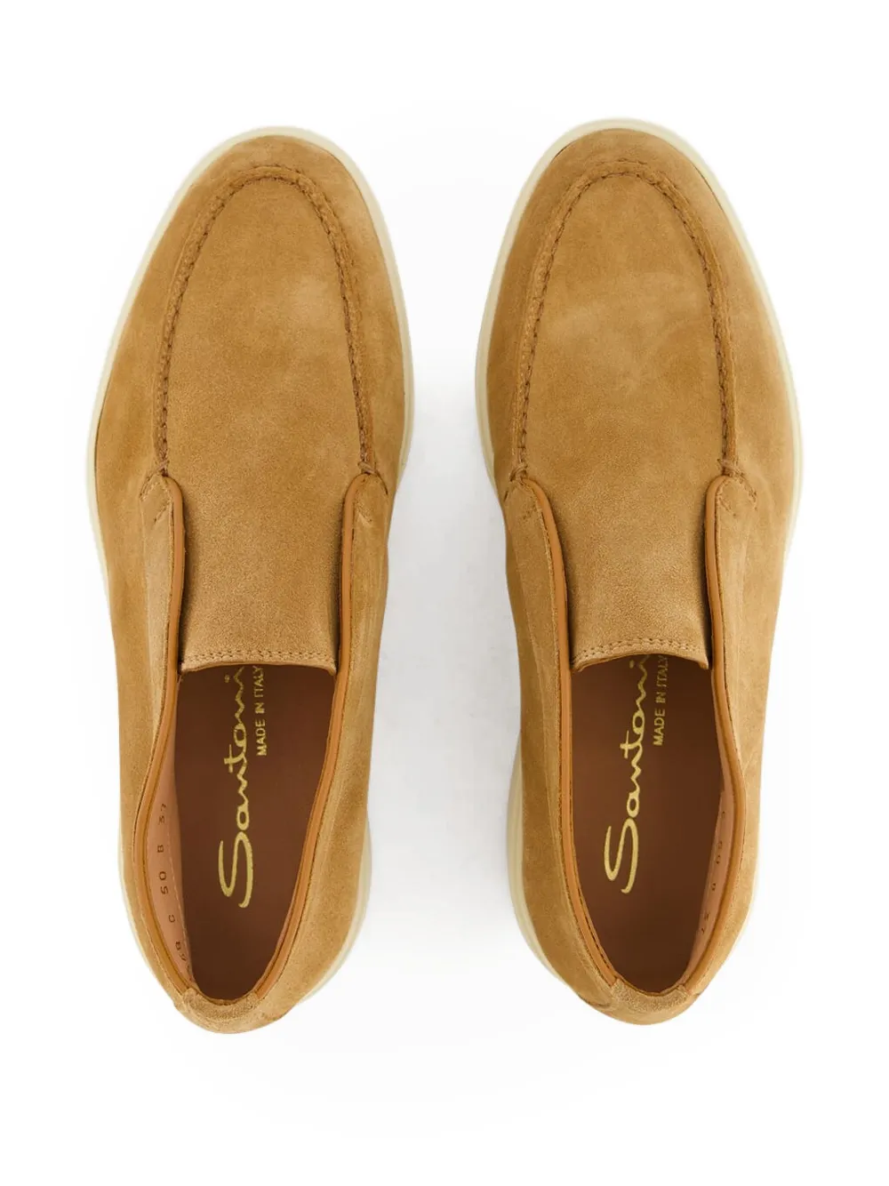 Santoni suede slip-on boots Neutrals