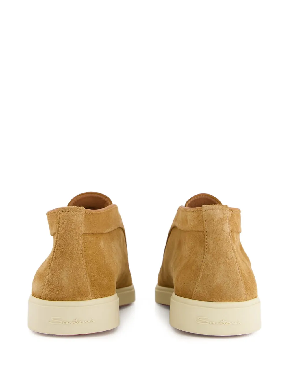 Santoni suede slip-on boots Neutrals