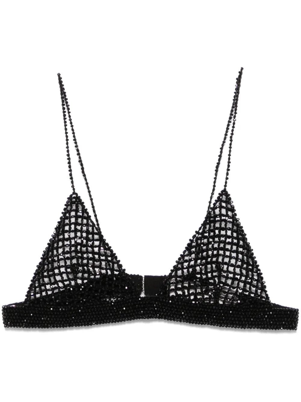 Golden Goose beaded crochet bra top – Black