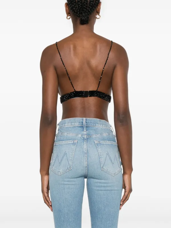 Golden Goose Beaded Crochet Bra Top | Black | FARFETCH CA