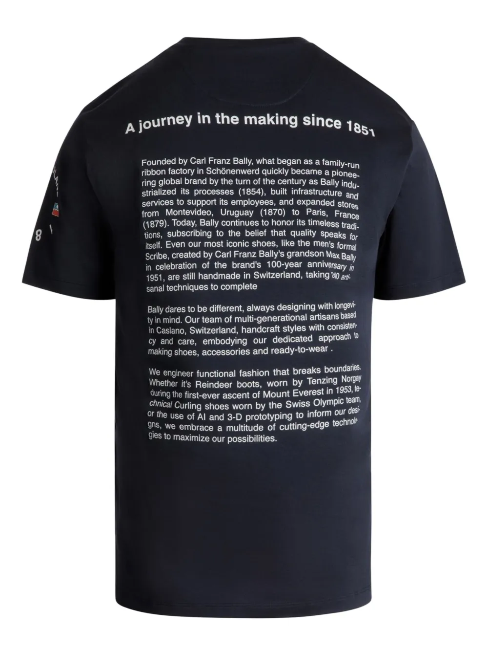 Bally T-shirt met wapenschildprint - Blauw