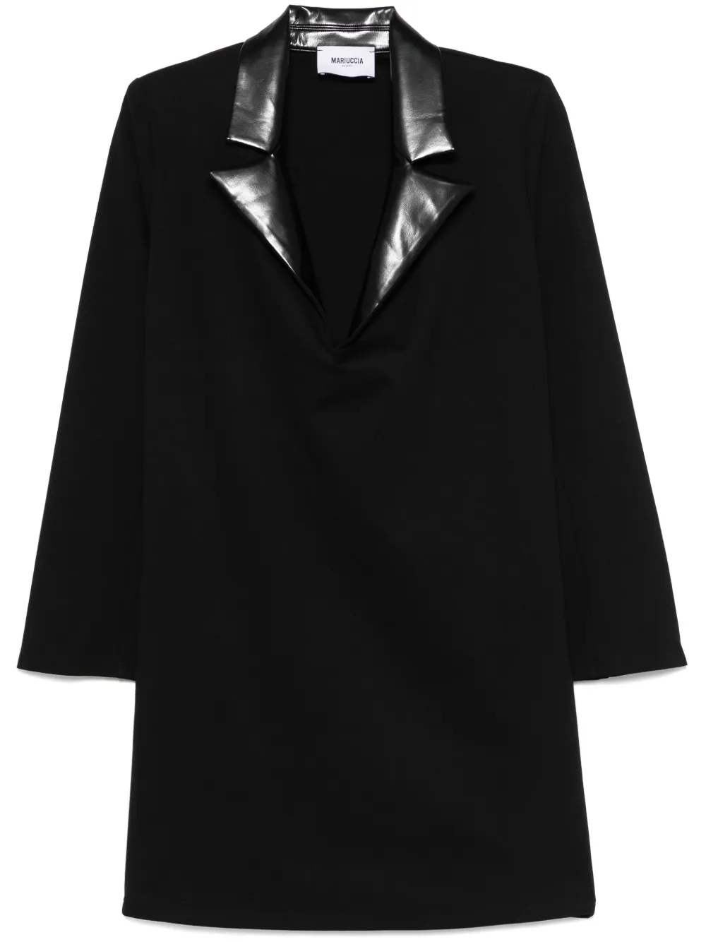 contrast-collar mini dress