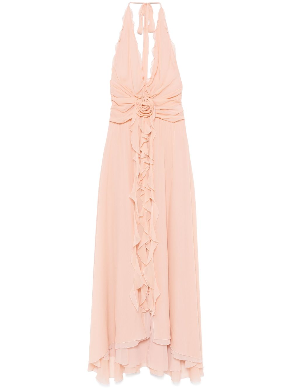 Blumarine floral-appliqué maxi dress - Pink