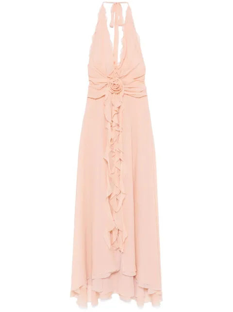 Blumarine floral-appliqué maxi dress