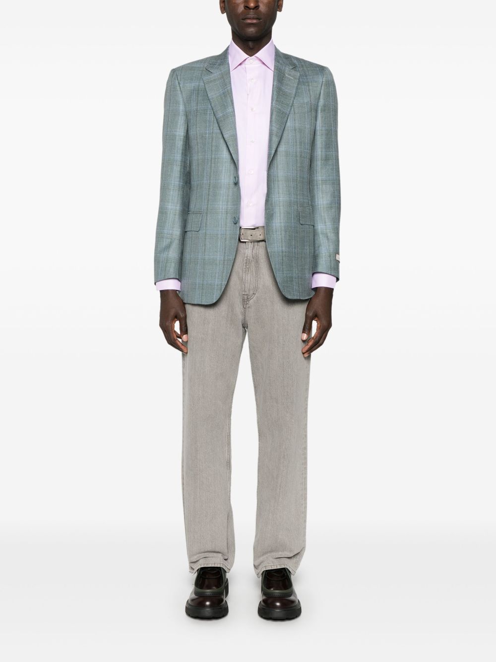 Canali checked blazer - Groen