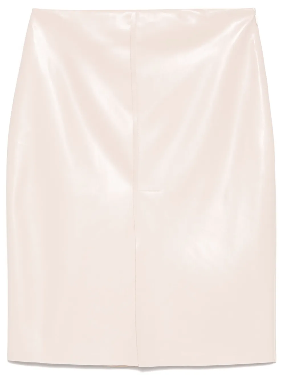 faux-leather mini skirt