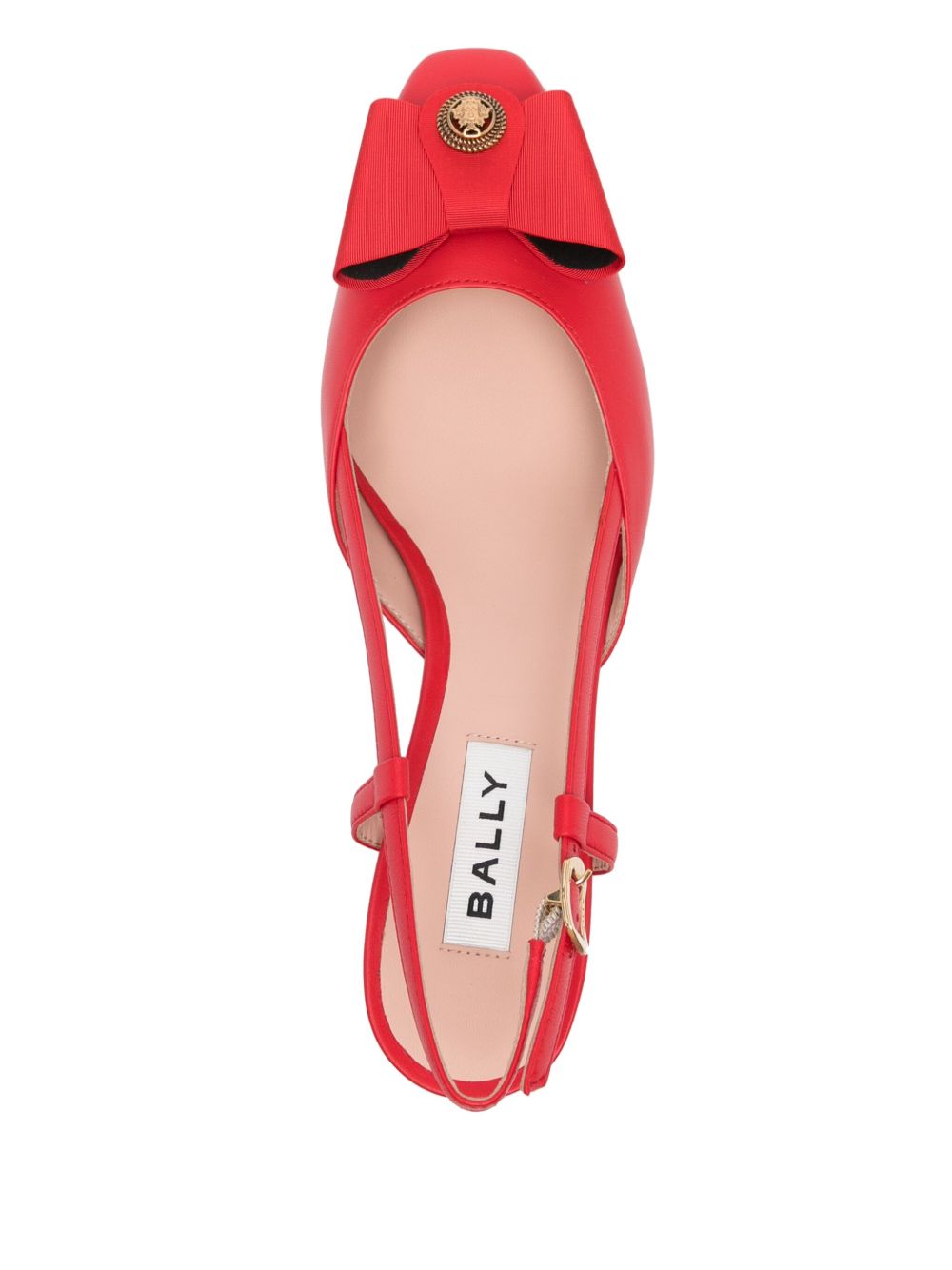 Bally 55mm bow-detail pumps Red