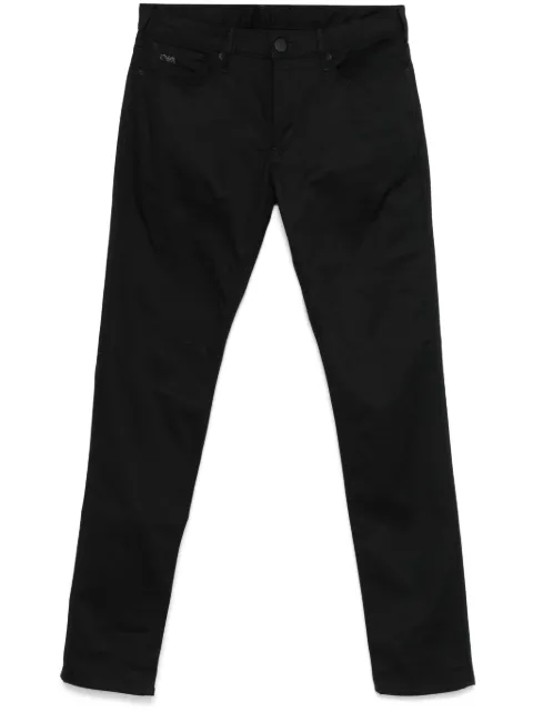 Emporio Armani logo-plaque slim-fit jeans 