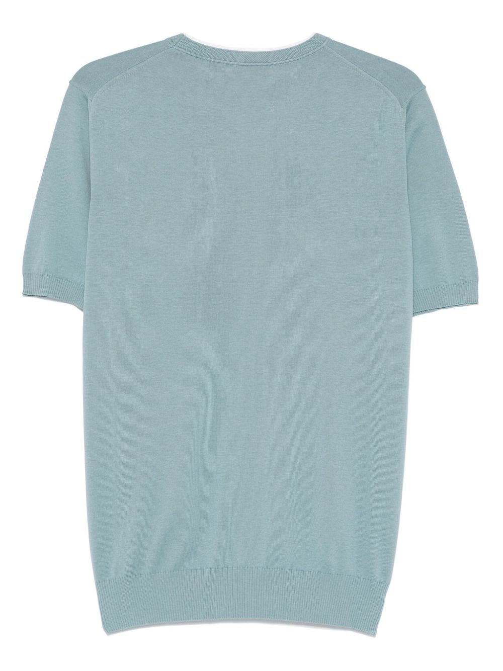 Canali Katoenen T-shirt - Blauw