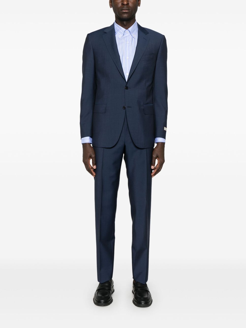 Brioni Gestreept overhemd - Blauw