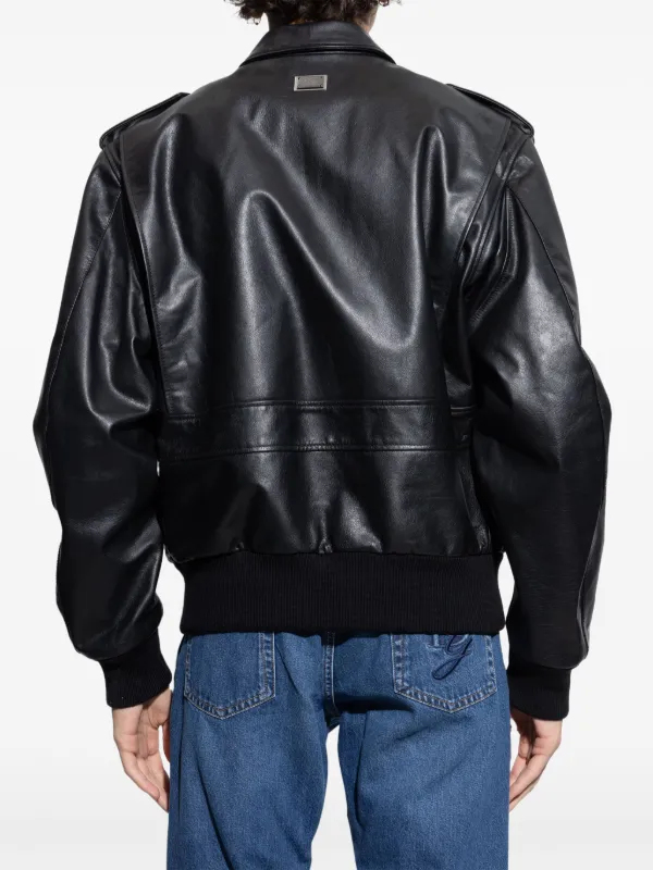 Dolce & Gabbana Leather Jacket | Black | FARFETCH