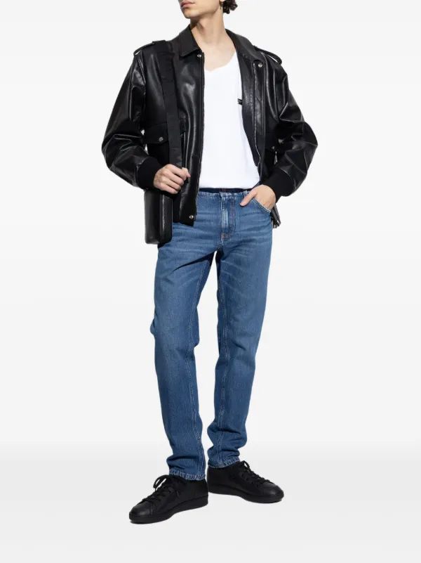 Dolce & Gabbana ブルハイド レザージャケット ブラック Dolce & Gabbana ブルハイド レザージャケット ブラック (Dolce