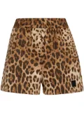 Dolce & Gabbana logo-patch shorts - Brown