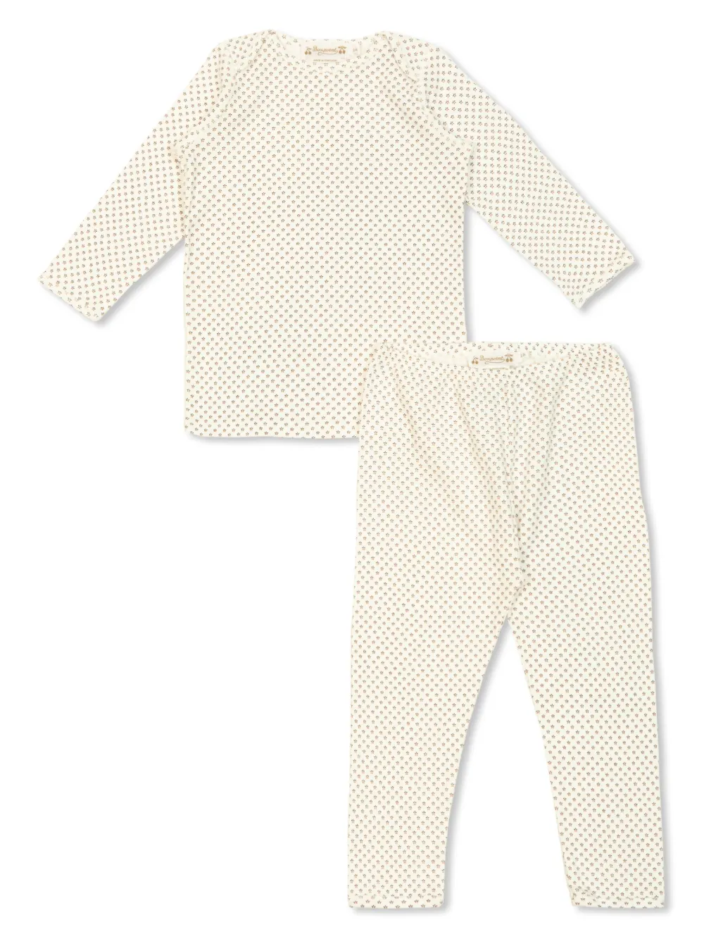Bonpoint ensemble pull-legging à fleurs | blanc | Image 1