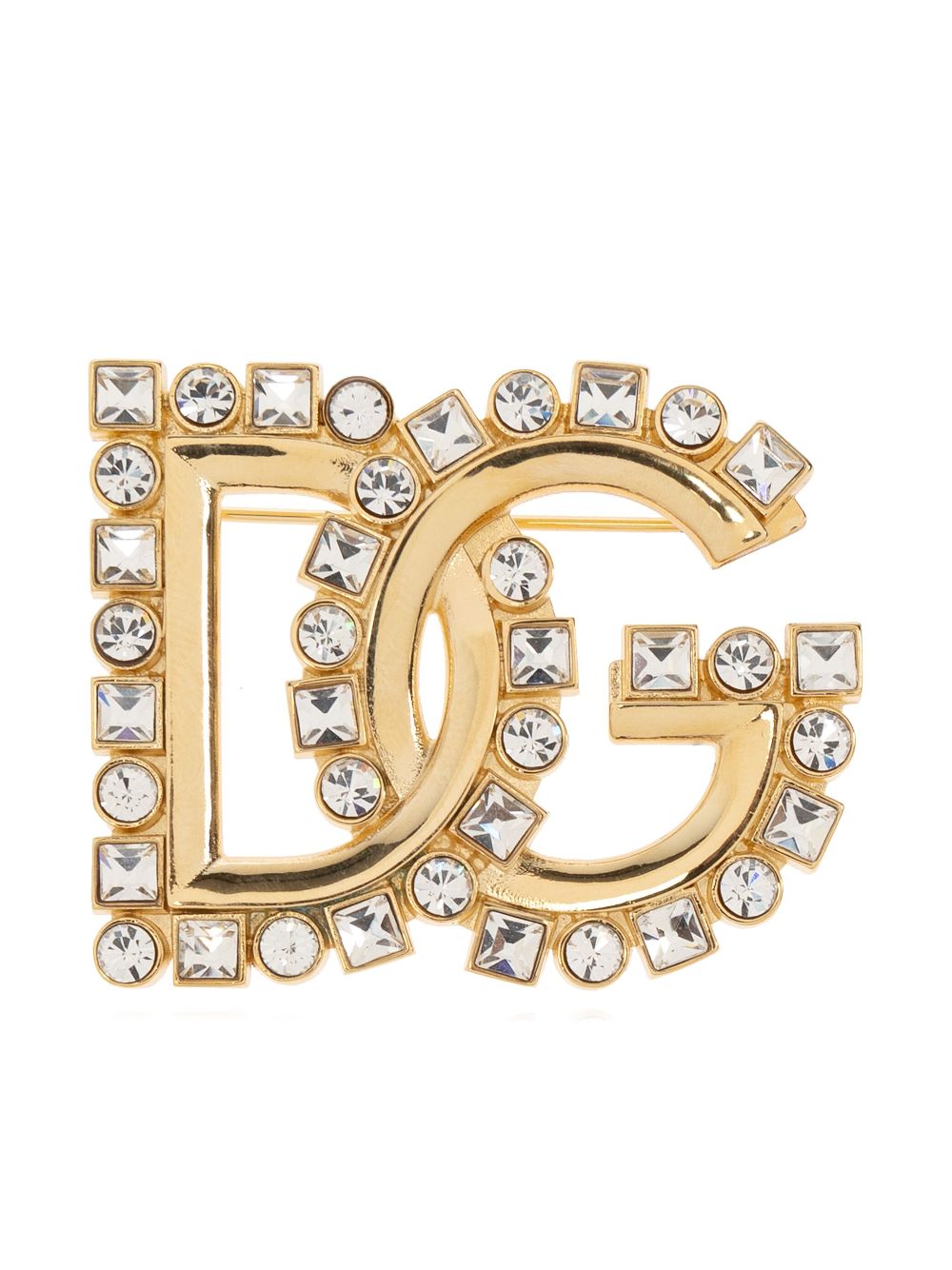 DG crystal-embellished brooch