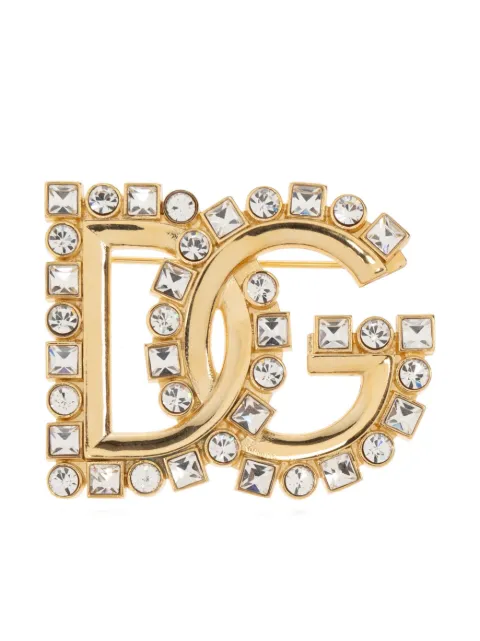 Dolce & Gabbana DG crystal-embellished brooch